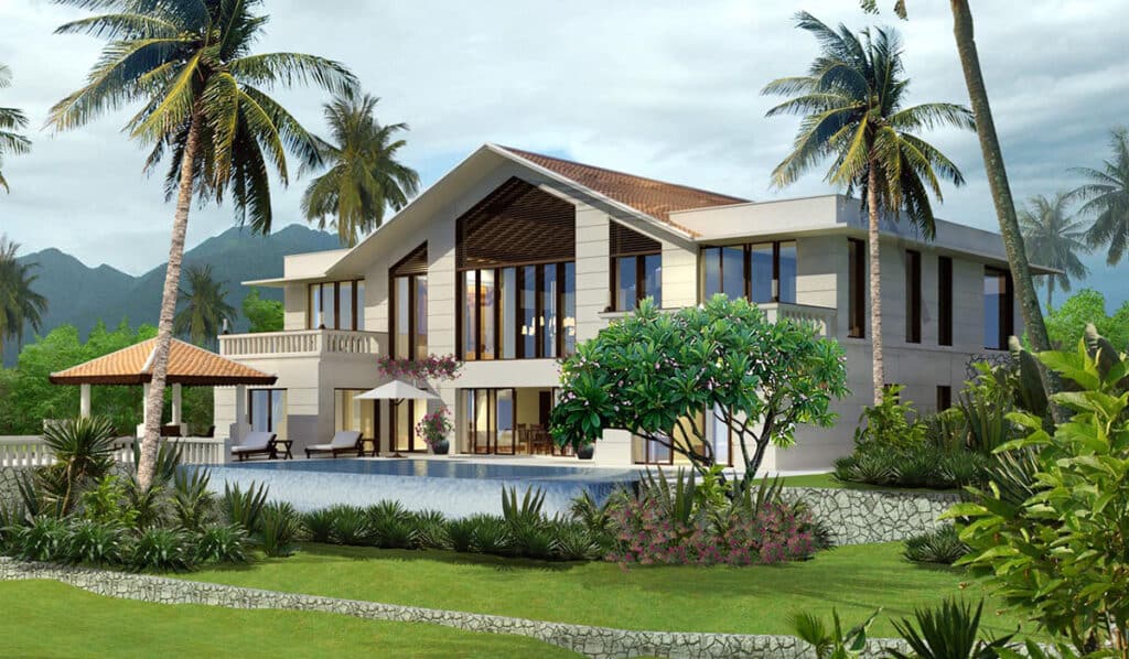 hinh anh biet thu san vuon dep